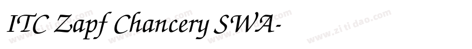 ITC Zapf Chancery SWA字体转换